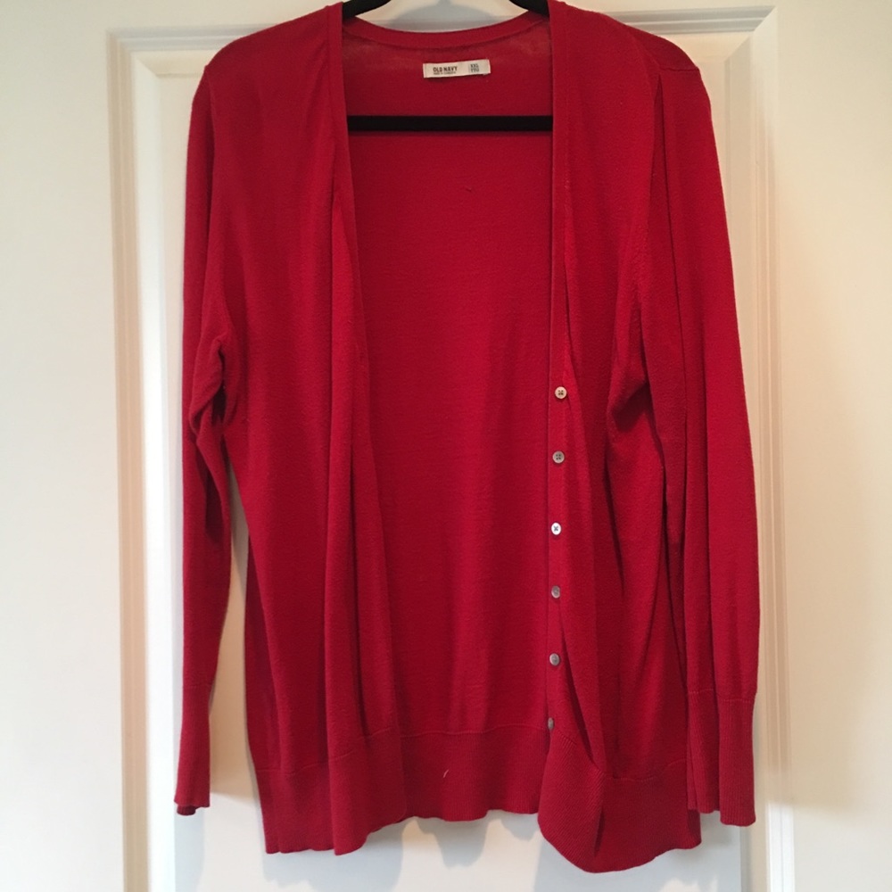Red Old navy Cardigan
